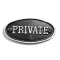 Oval Private Sign