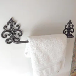 Intricate Fleur De Lys Towel Rail