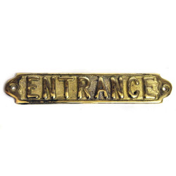 Brass Entrance Sign