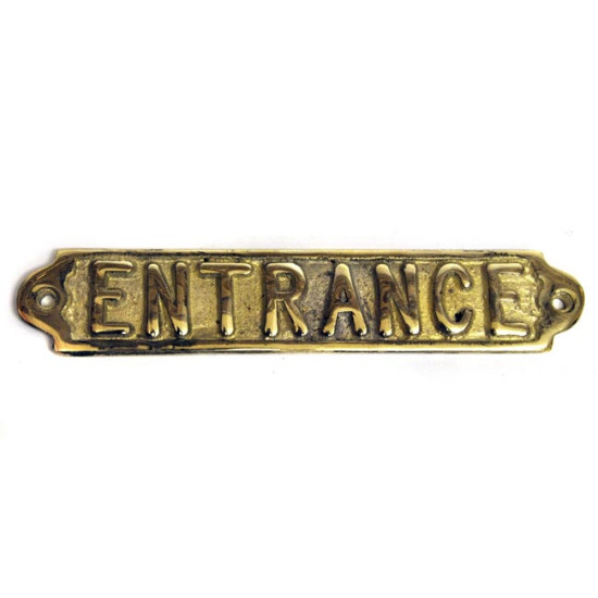Brass Entrance Sign
