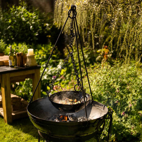 Kadai Cooking Bowl with 3 Chains
