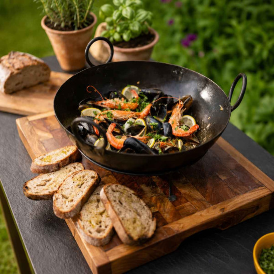 Kadai Cooking Bowl with 3 Chains