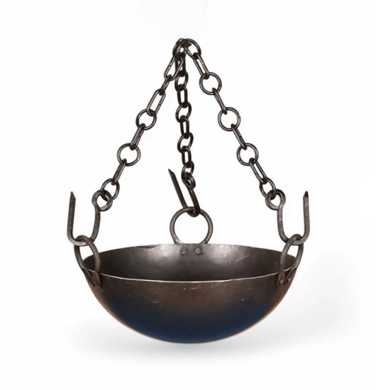 Kadai Cooking Bowl with 3 Chains