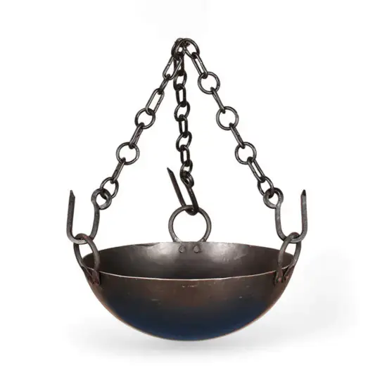 Kadai Cooking Bowl with 3 Chains