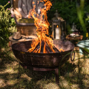 Kadai Fire Bowl Outdoor Kadai Fire Bowl on beach