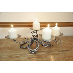 Hand Forged Quad Table Candle Holder