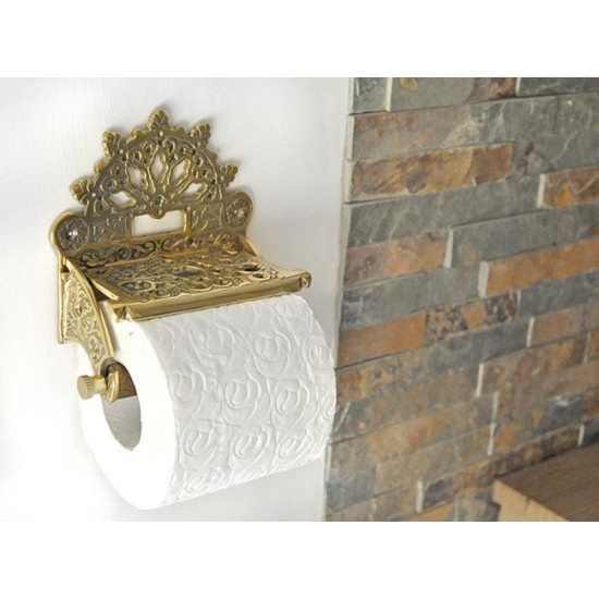 Brass Victorian Toilet Roll Holder