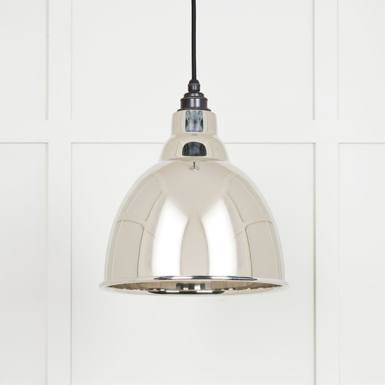 Brindley Pendant - Smooth Nickel Exterior and Interior
