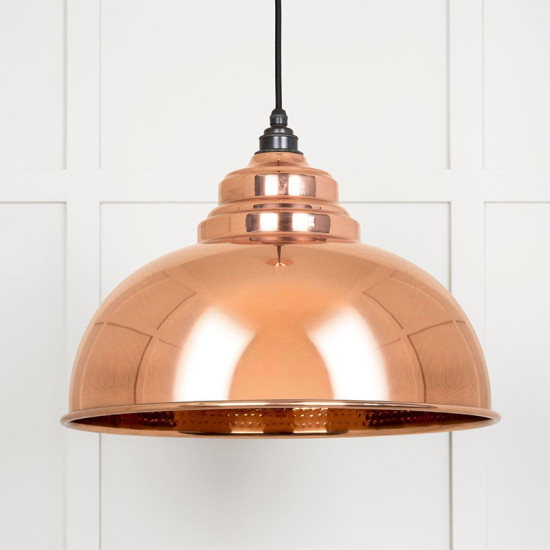Hammered Copper Harborne Pendant