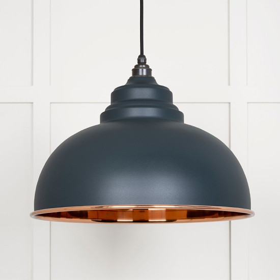 Smooth Copper Harborne Pendant in Soot