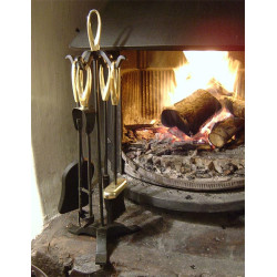 Elegance Fireside Companion Set with Brass Finials