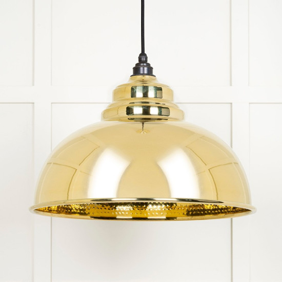 Hammered Brass Harborne Pendant