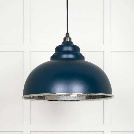 Hammered Nickel Harborne Pendant in Dusk