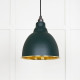 Hammered Brass Brindley Pendant in Dingle