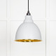 Hammered Brass Brindley Pendant in Flock