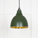 Hammered Brass Brindley Pendant in Heath