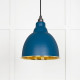 Hammered Brass Brindley Pendant in Upstream