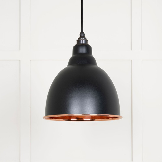 Smooth Copper Brindley Pendant in Elan Black