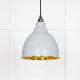 Hammered Brass Brindley Pendant in Birch