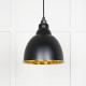 Hammered Brass Brindley Pendant in Elan Black
