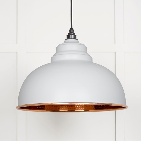 Hammered Copper Harborne Pendant in Flock