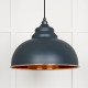 Hammered Copper Harborne Pendant in Soot