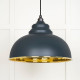 Hammered Brass Harborne Pendant in Soot