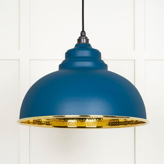 Hammered Brass Harborne Pendant in Upstream