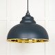 Smooth Brass Harborne Pendant in Soot
