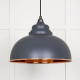 Smooth Copper Harborne Pendant in Slate