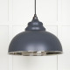 Hammered Nickel Harborne Pendant in Slate