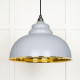 Hammered Brass Harborne Pendant in Birch