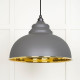 Hammered Brass Harborne Pendant in Bluff
