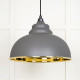 Smooth Brass Harborne Pendant in Bluff