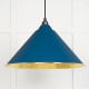 Hammered Brass Hockley Pendant in Upstream