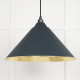 Smooth Brass Hockley Pendant in Soot
