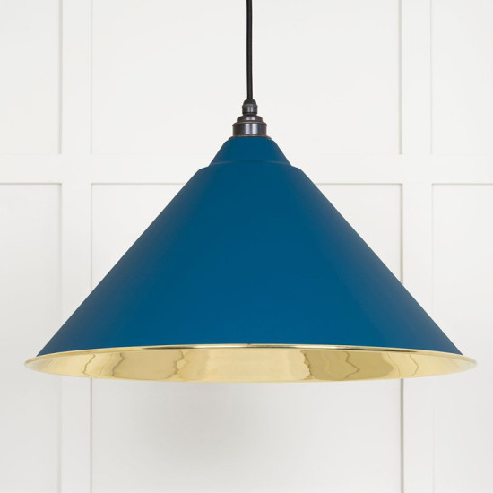 Smooth Brass Hockley Pendant in Upstream