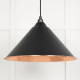 Hammered Copper Hockley Pendant in Elan Black