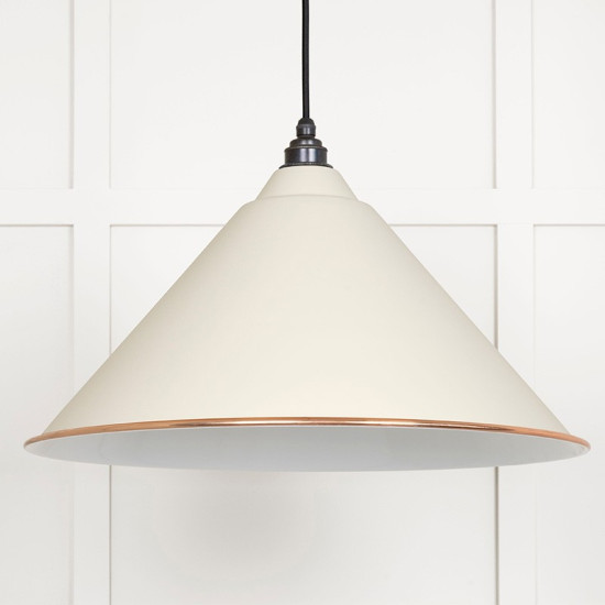 White Gloss Hockley Pendant in Teasel