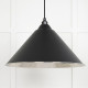 Hammered Nickel Hockley Pendant in Elan Black