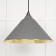 Smooth Brass Hockley Pendant in Bluff