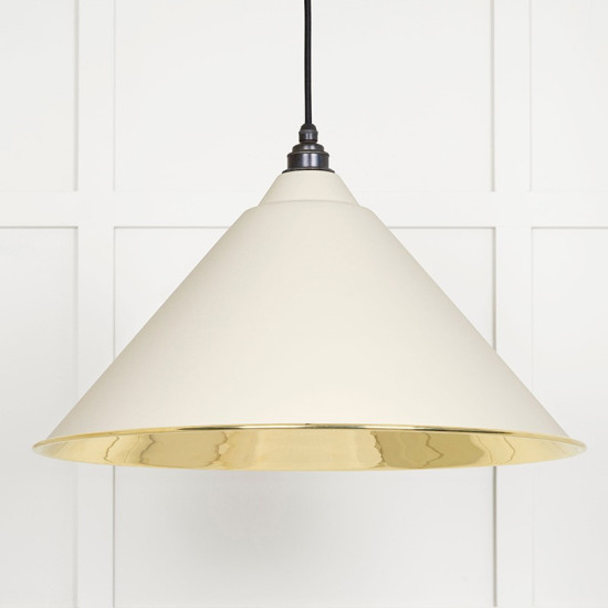 Smooth Brass Hockley Pendant in Teasel