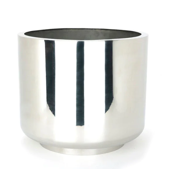 Polished Marine SS (316) 28cm Newlyn Pot (Drainage holes)