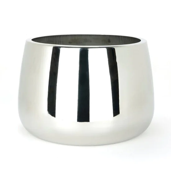 Polished Marine SS (316) 28cm Hepworth Pot (Drainage holes)