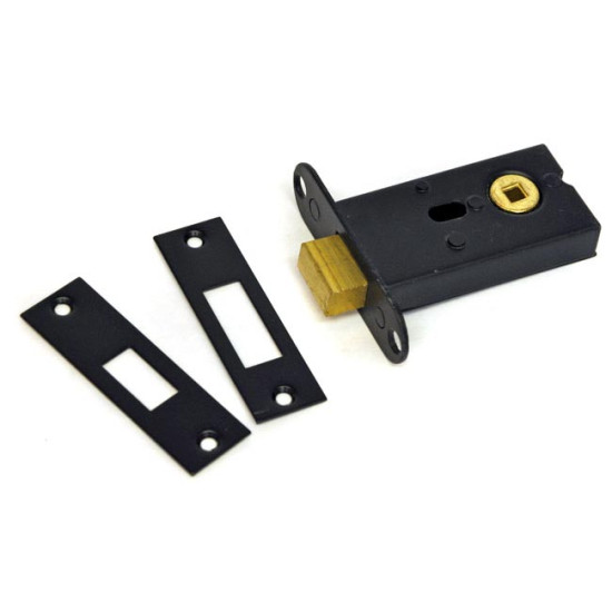 Kirkpatrick 5140 British Made Heavy Duty Tubular Bathroom Dead Bolt - Black