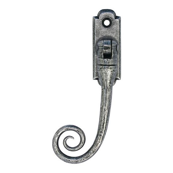 Blacksmith Pewter Patina Locking Monkeytail Espagnolette Fastener