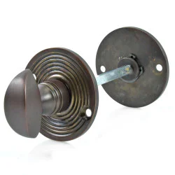 Aged Bronze Beehive Bathroom Thumbturn