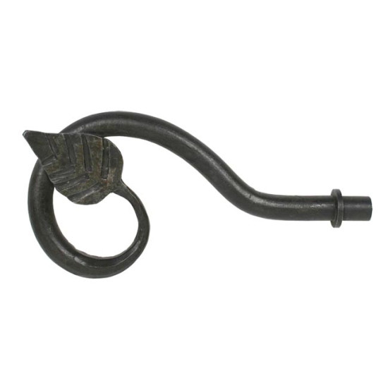 Blacksmith Beeswax Leaf Curtain Finial