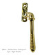 Lockable Reeded Window Espagnolette Casement Fastener - Narrow Style