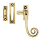 Wenlock Polished Brass Monkeytail Casement Fastener